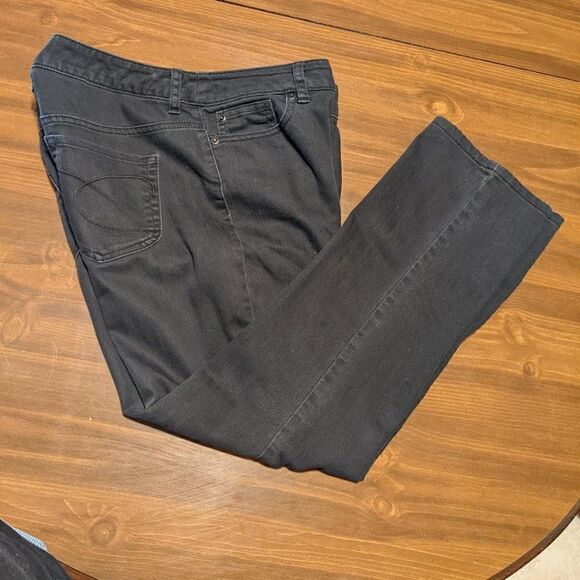 CHICO'S PLATINUM DENIM JEANS - BLACK - SIZE 1 SHORT - Picture 5 of 5